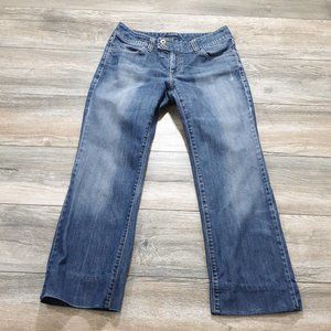 Banana Republic Women Jeans Size 8 Hand Cuffed to 37 Length Med Wash 27 Inseam